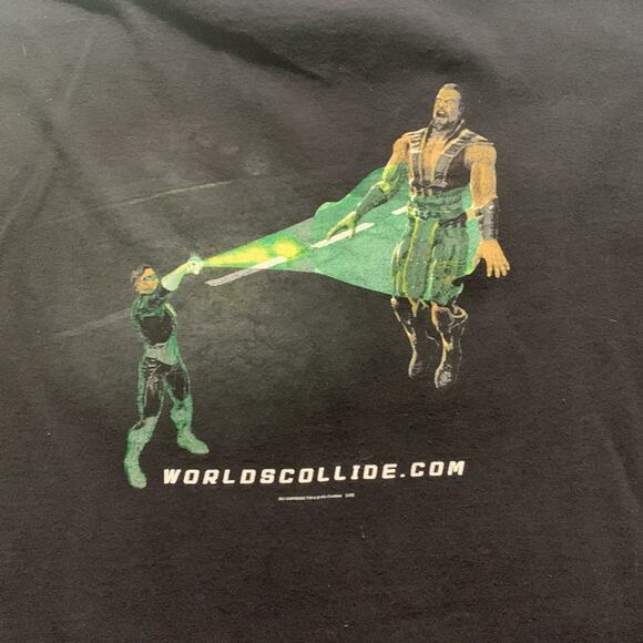 Mortal Kombat Vs DC universe mens XL black short sleeve shirt y2k superhero rare - Picture 7 of 7